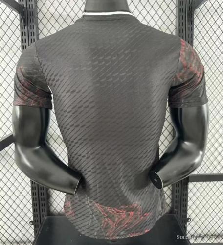 Player Version 25/26 Manchester United Black with Red Pattern Jersey