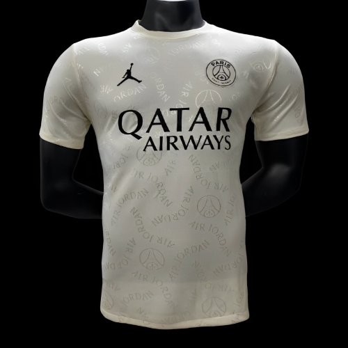 Player Version 25/26 Paris Saint-Germain Away White with Air Jordan Pattern Jersey