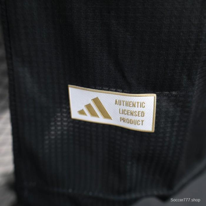 Player Version 2025 Algeria Black with Pink Ornamental Pattern Jersey