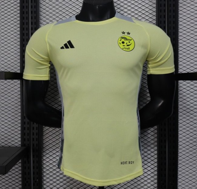 Player Version 2025 Algeria Light Yellow with Adidas Design Jersey