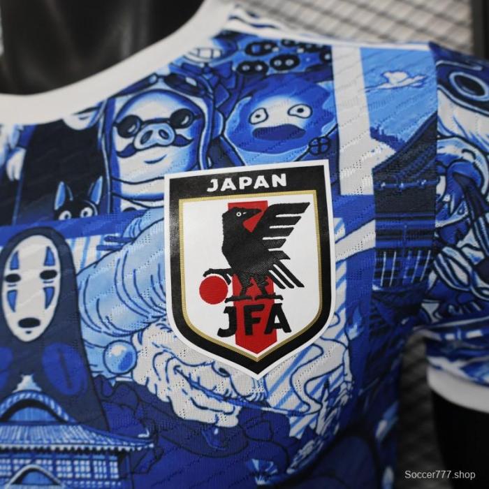 Player Version 2025 Japan Blue with Anime Characters Jersey