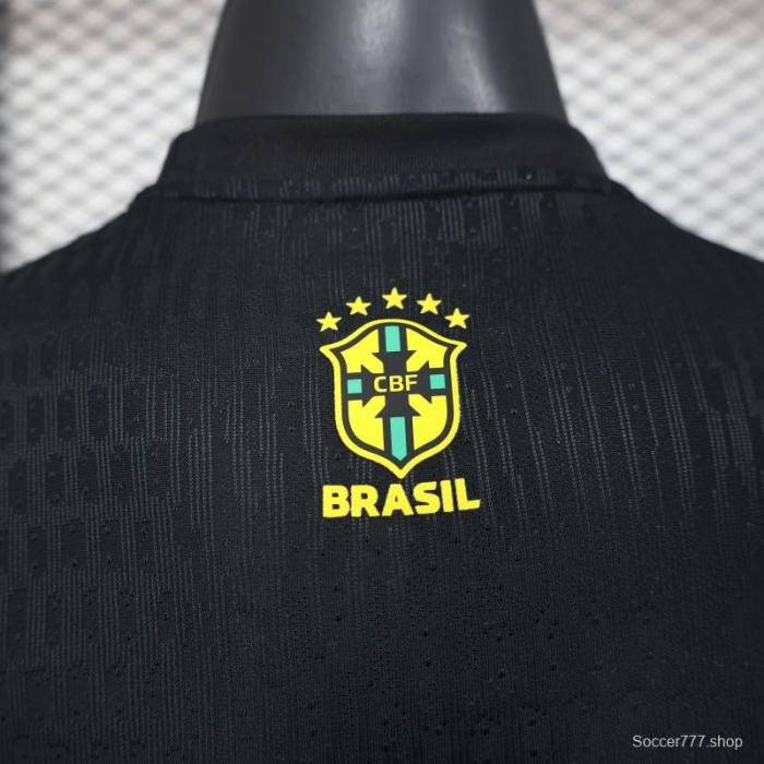 2025 Brazil National Team Special Edition Religious Concept Jersey - Christ the Redeemer Design - Dark Blue