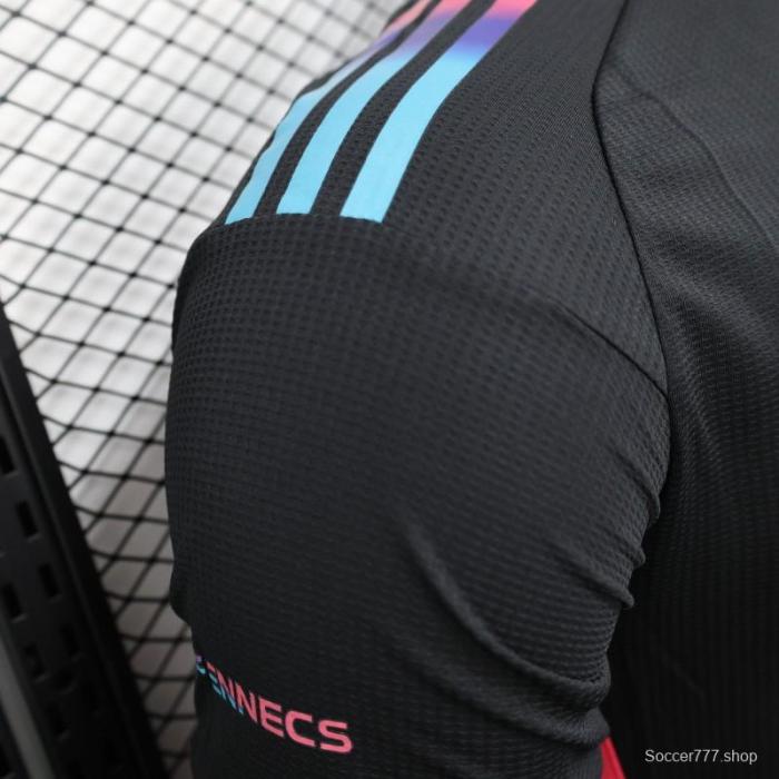 Player Version 2025 Algeria Black with Colorful Gradient Accents Jersey