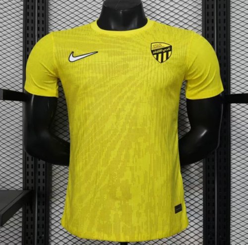 Player Version 25/26 Al-Ittihad Jeddah Yellow with Vertical Stripe Pattern Jersey