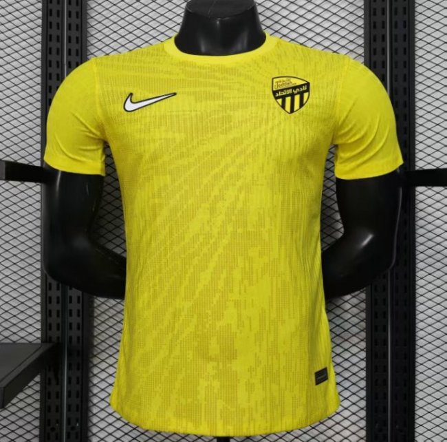 Player Version 25/26 Al-Ittihad Jeddah Yellow with Vertical Stripe Pattern Jersey