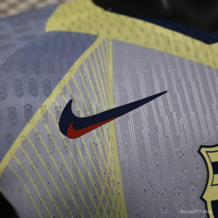 Player Version 25/26 Barcelona Light Blue with Geometric Pattern Jersey