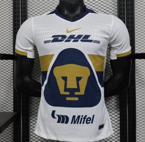 Player Version 25/26 Club America Away White with Navy and Gold Eagle Crest Jersey
