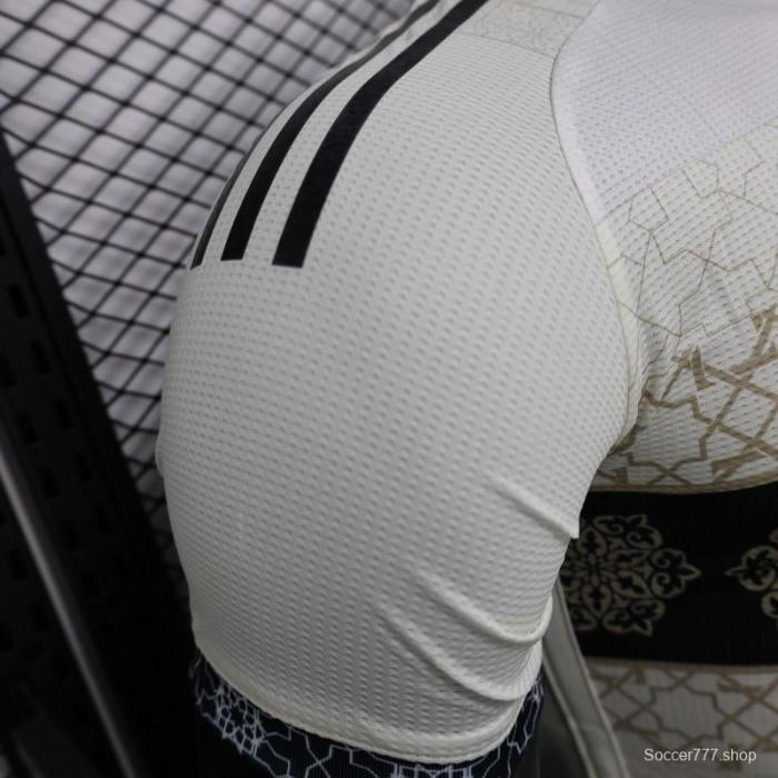 Player Version 2025 Algeria White with Islamic Geometric Pattern Jersey