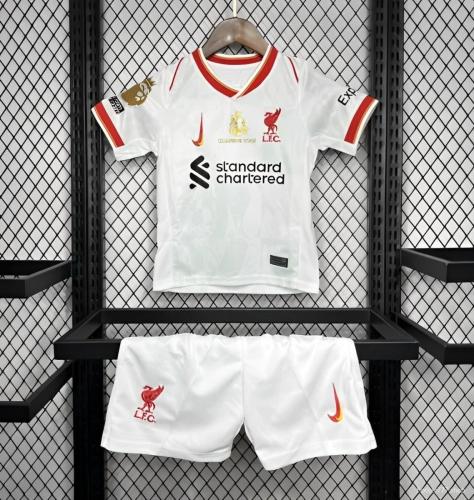 24/25 Kids Liverpool Third White Jersey With Champion Printing