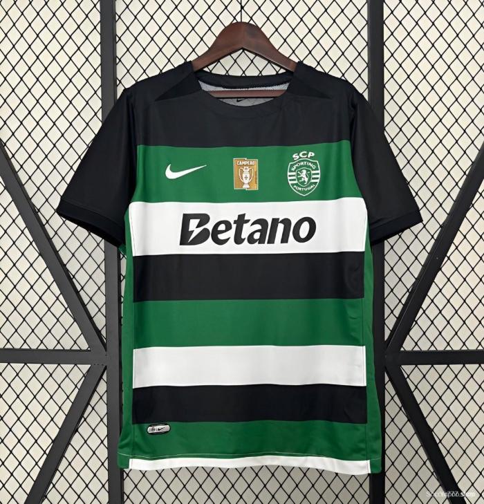 24/25 Sporting Lisbon Away Jersey  With Champion Printing