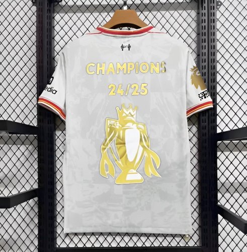 24/25 Liverpool Third White Jersey With Champion Printing