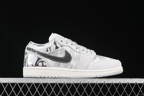 Nike Air Jordan 1 Low AJ1 Panda Mischief CNY Playful Dragon Low-Top Casual Sneakers - HF1567-200