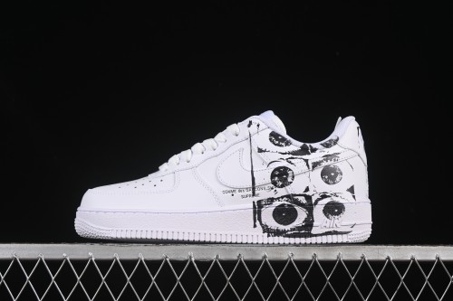 Nike Air Force 1 Low '07 Comme des Garcons Shirt Supreme Collaboration Casual Sneakers - 923044-100