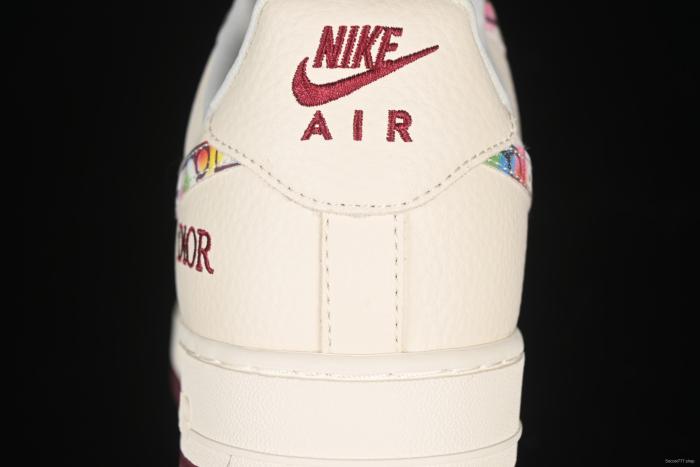 Nike Air Force 1'07 Low Dior Collaboration Floral Embroidery Casual Sneakers - DF0188-063