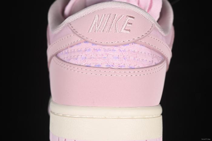 Nike SB Dunk Low Regal Pink Low-Top Casual Skate Shoes with Lace Floral Pattern - HJ5870-600