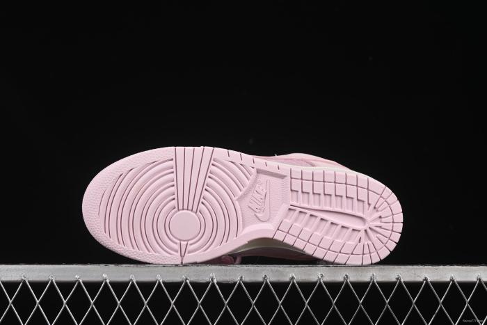 Nike SB Dunk Low Regal Pink Low-Top Casual Skate Shoes with Lace Floral Pattern - HJ5870-600
