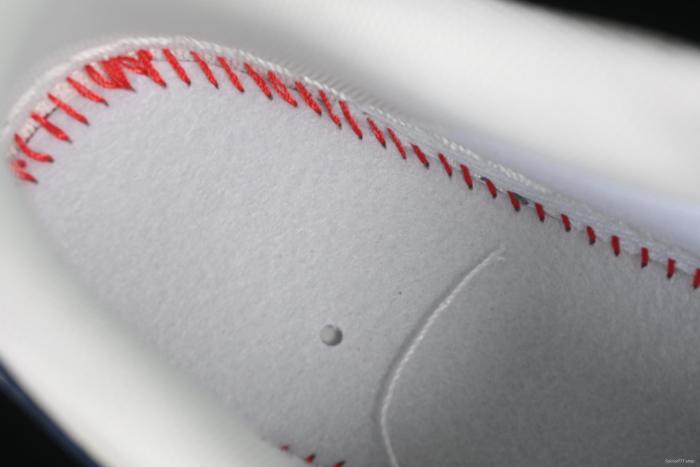 Nike Air Force 1 '07 Low Stussy Collaboration Light Blue Sole Red Heel Casual Sneakers - JJ2508-716