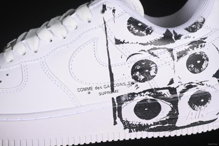 Nike Air Force 1 Low '07 Comme des Garcons Shirt Supreme Collaboration Casual Sneakers - 923044-100