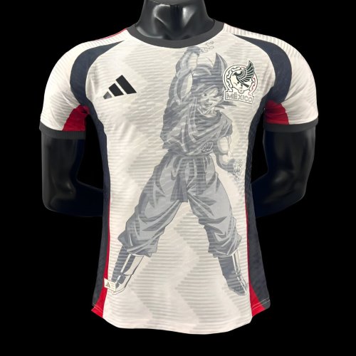 Player Version 2025 Mexico White with Aztec Warrior Jersey