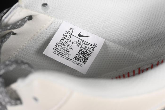 Nike Air Force 1'07 Low Stussy Collaboration Grey Swoosh Grey Base Red Label Casual Sneakers - CS5288-008