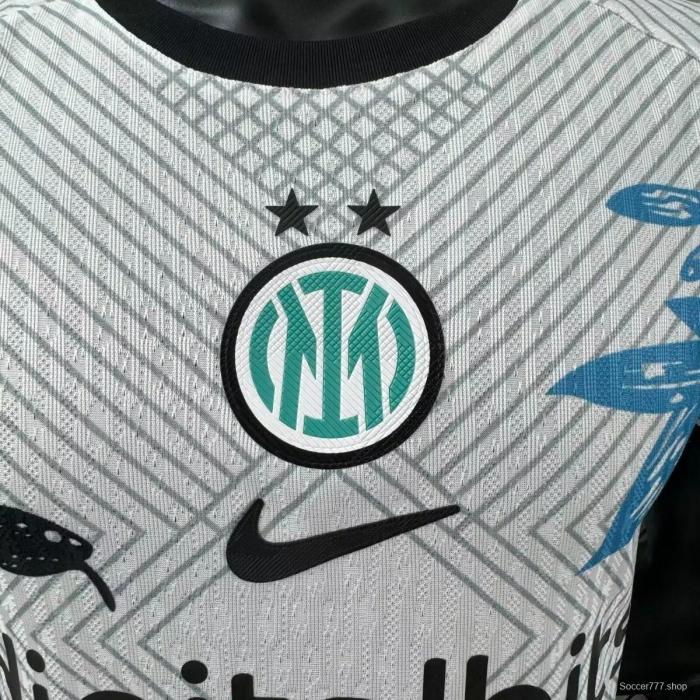 Player Version 25/26 Inter Milan White with Snake and Floral Pattern Jersey