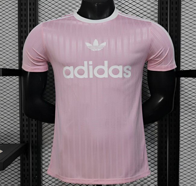 Player Version 2025 Adidas Light Pink Vertical Stripes Jersey