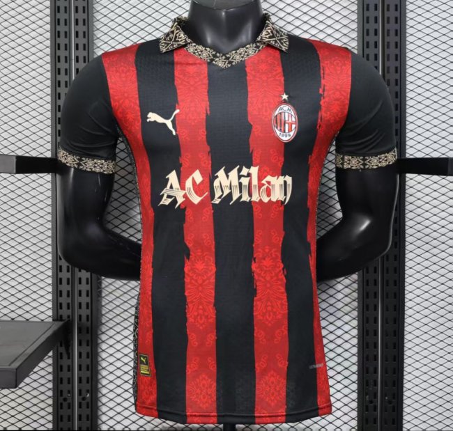 Player Version 25/26 AC Milan Redesigned Home Jersey