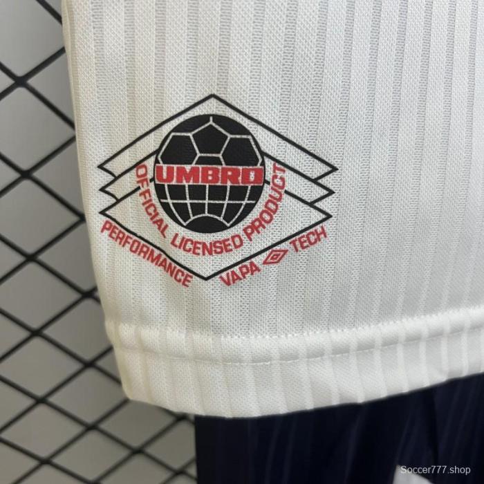 1998 Kids England Home Size 16-28 Jersey