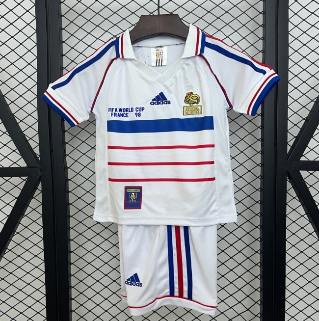 1998 Kids France Away Size 16-28 Jersey