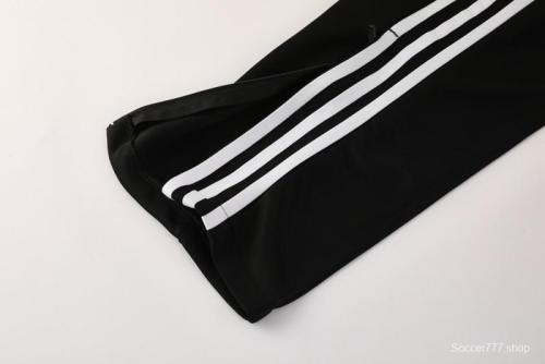 2025 Adidas Original Black Full Hoodie Zipper Jacket +Long Pants