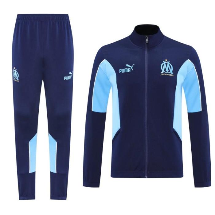 25/26 Olympique Marseille Blue/Navy Full Zipper Jacket +Long Pants
