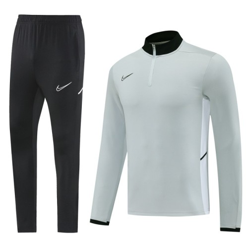 2025 Nike Grey Full Hoodie Zipper Jacket +Long Pants