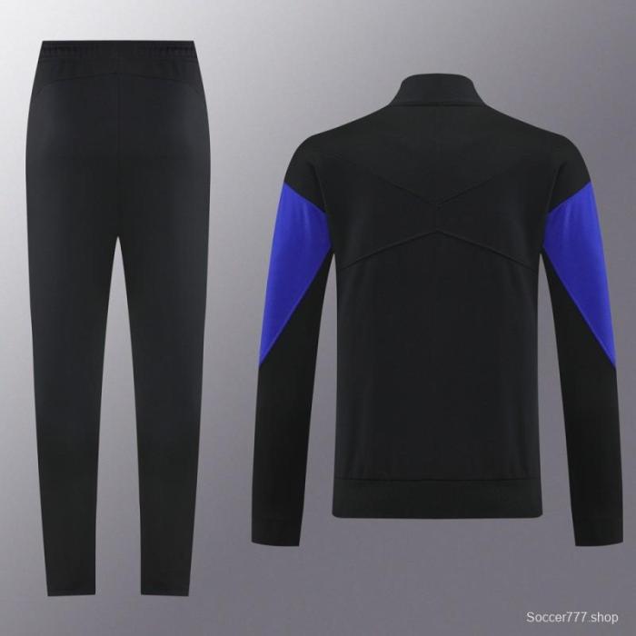 25/26 Barcelona Black/Blue Full Zipper Jacket +Long Pants