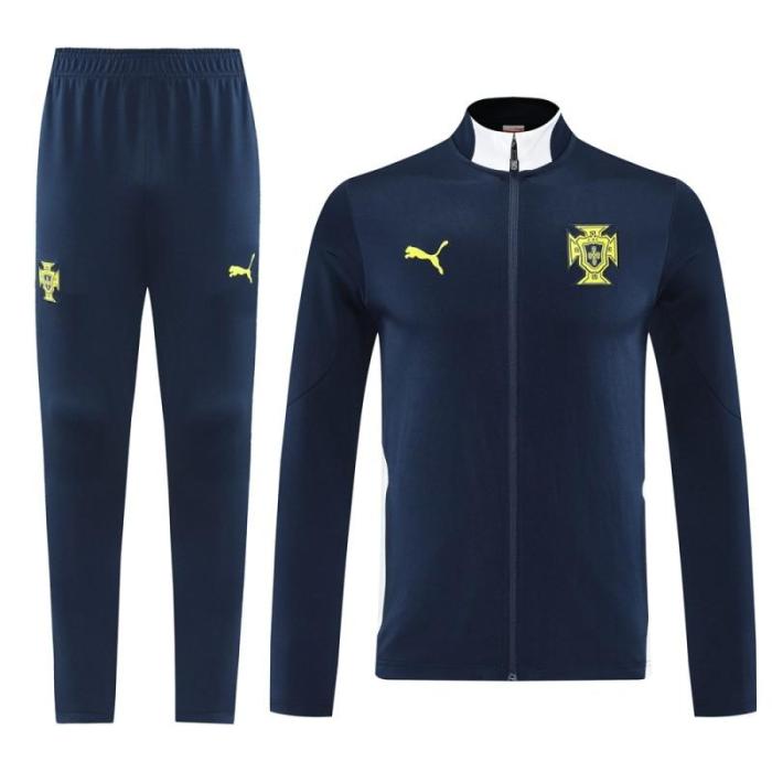 2025 Portugal Navy Full Zipper Jacket +Long Pants