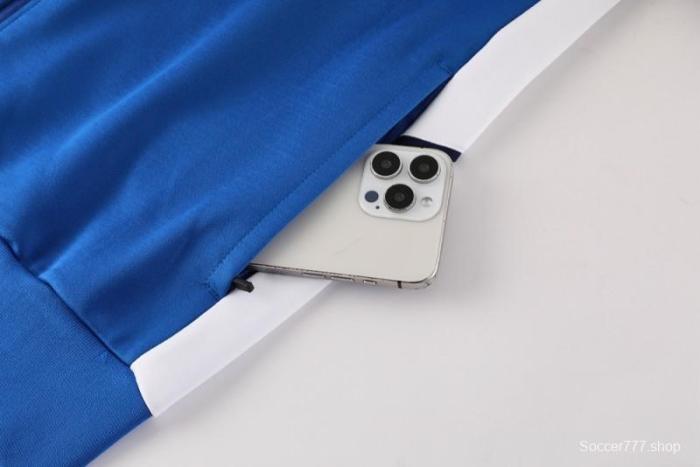 2025 Nike Blue Full Hoodie Zipper Jacket +Long Pants