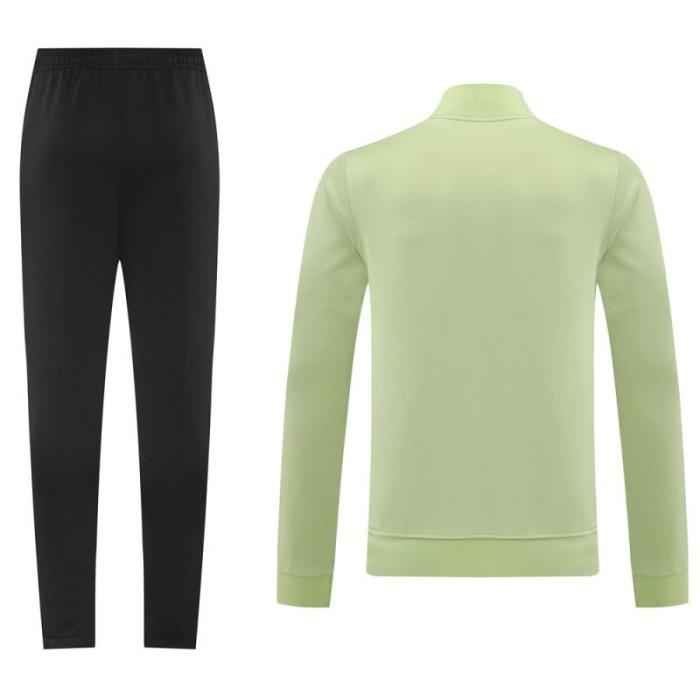 2025 Adidas Light Green/Black Full Zipper Jacket +Long Pants