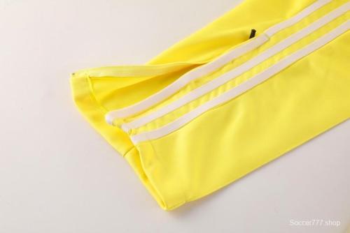 2025 Adidas Original Yellow Full Hoodie Zipper Jacket +Long Pants