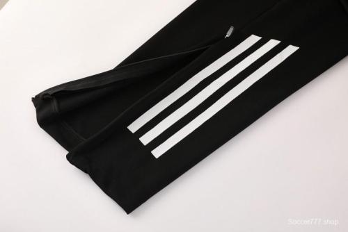 2025 Adidas Orange & Black with Leopard Print Pattern Half Zipper Jacket +Long Pants