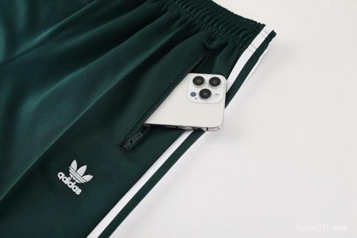 2025 Adidas Original Green Full Hoodie Zipper Jacket +Long Pants