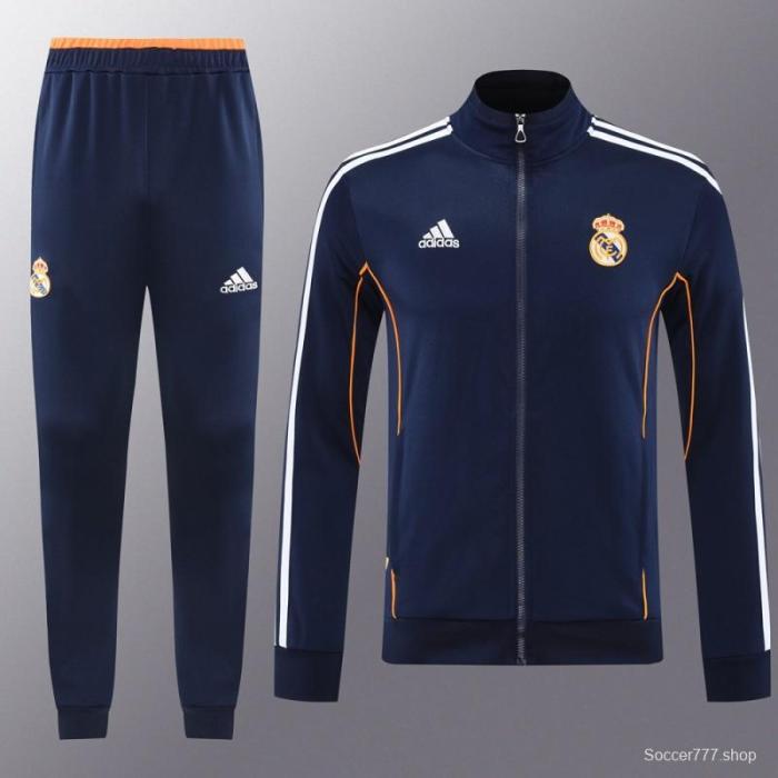 25/26 Real Madrid Navy Full Zipper Jacket +Long Pants