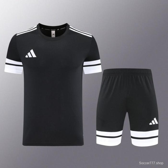 2025 Adidas Black Short Sleeve Jersey+Shorts