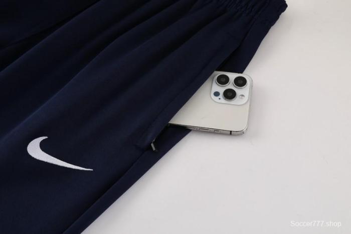 2025 Nike Blue/Black Full Hoodie Zipper Jacket +Long Pants