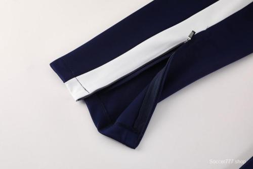 2025 Nike Grey/Navy Full Hoodie Zipper Jacket +Long Pants