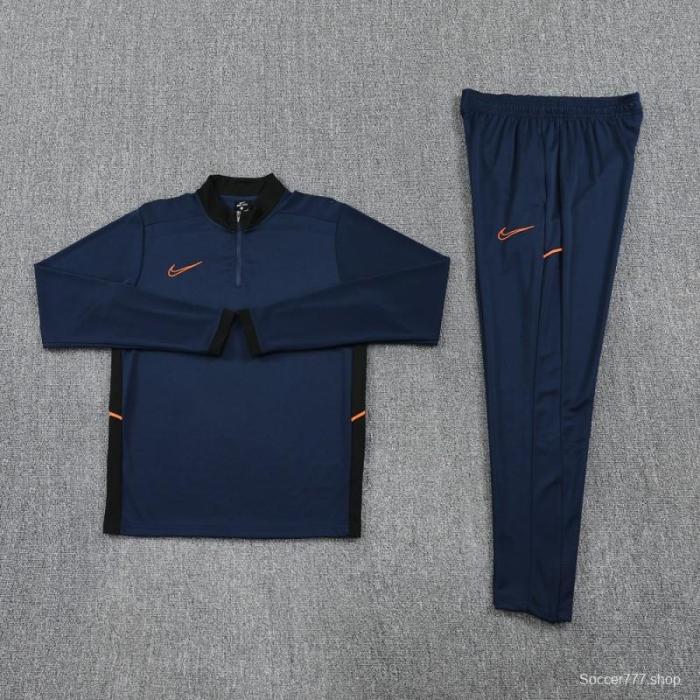 2025 Nike Navy Full Hoodie Zipper Jacket +Long Pants