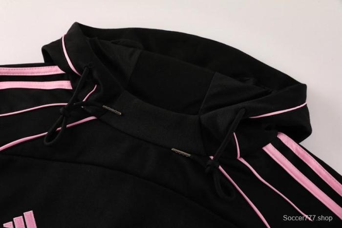 2025 Inter Miami Black Full Hoodie Zipper Jacket +Long Pants