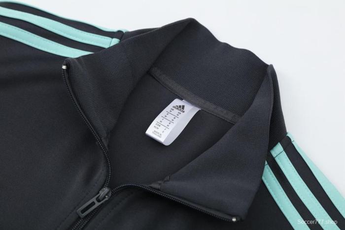 2025 Adidas Dark Grey Full Zipper Jacket +Long Pants