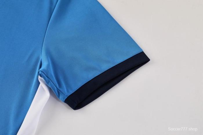 2025 Adidas Blue Short Sleeve Jersey+Shorts