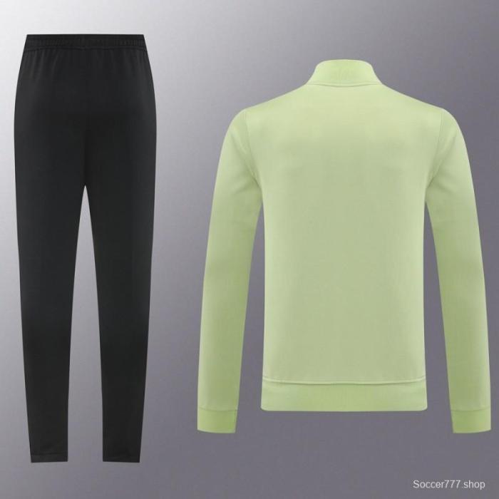 2025 Adidas Light Green/Black Full Zipper Jacket +Long Pants