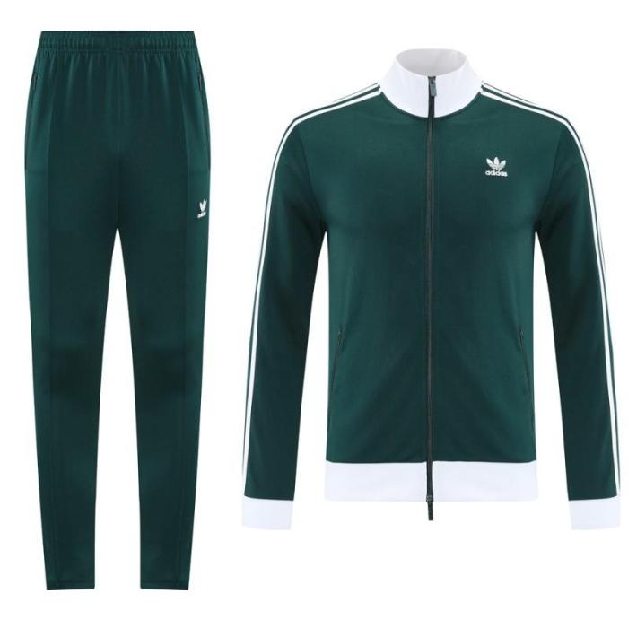 2025 Adidas Original Green Full Hoodie Zipper Jacket +Long Pants