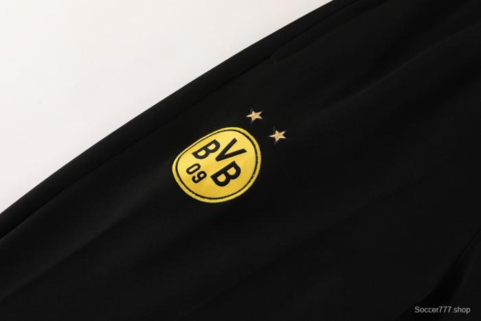 25/26 Borussia Dortmund Black/Yellow Full Zipper Jacket +Long Pants